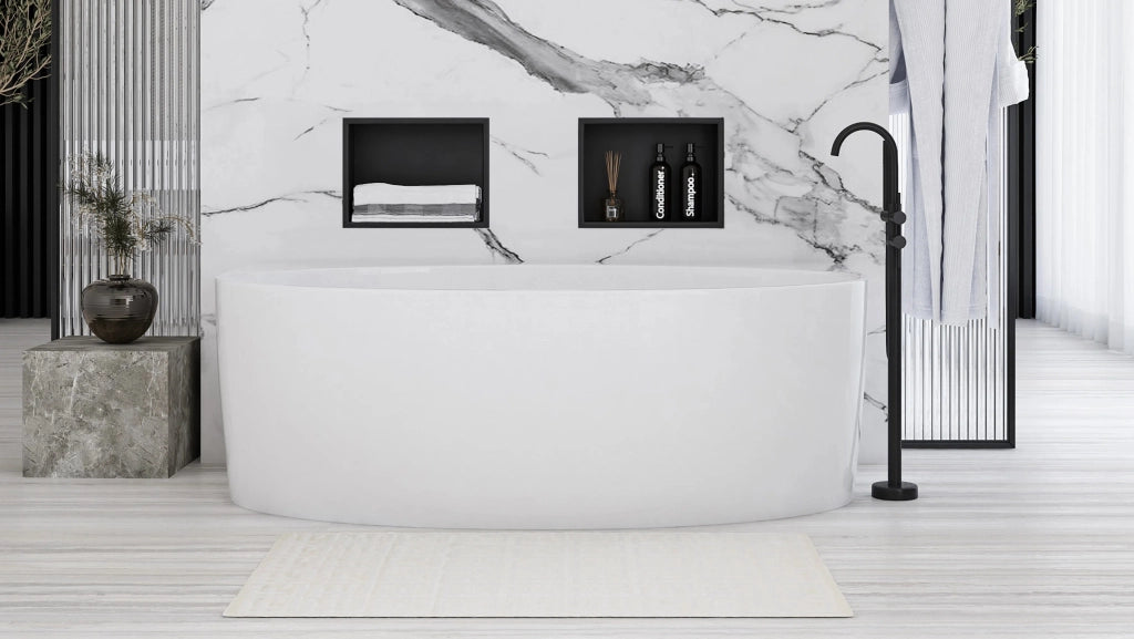 Mensola Bagno 30x30 Black Mat
