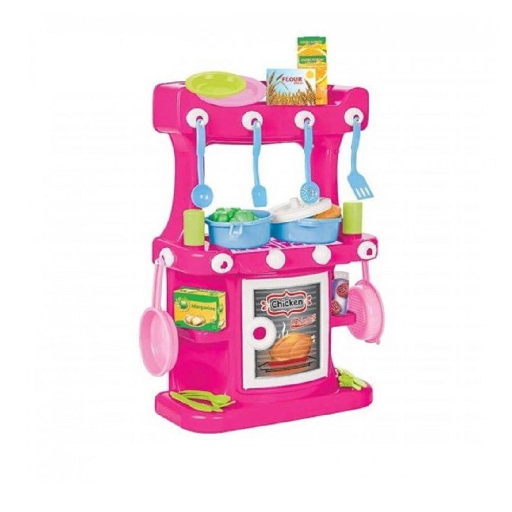 Trade Shop - Cucina Giocattolo Per Bambine Design Moderno Colorato 19 X 43 X 58 Cm Accessori -