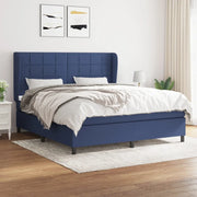 Giroletto a Molle con Materasso Blu 160x200 cm in Tessuto 3127979