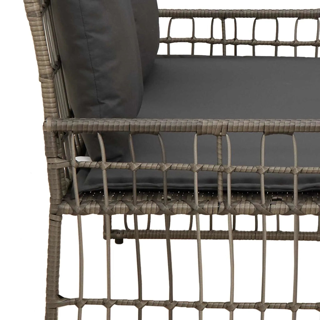 Panchina da esterno Grigio e Grigio Scuro 116 x 55 x 82 cm 42025144