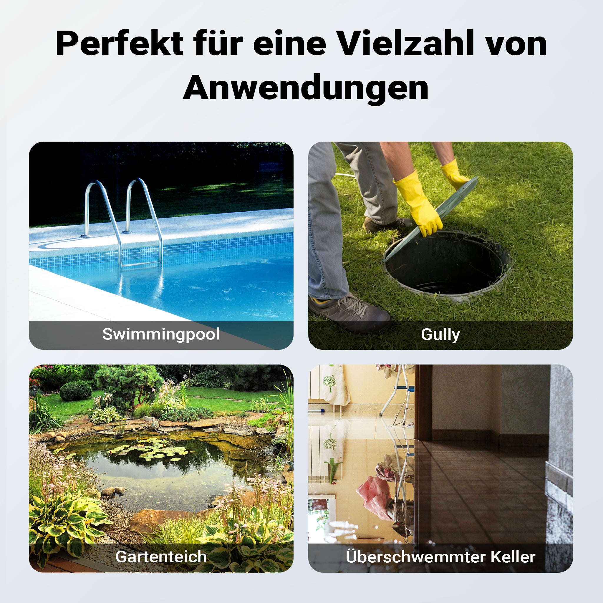 Livellostato, sensore di livello per pompa sommersa acque reflue 400 W 8500 l/h, 2 modalità