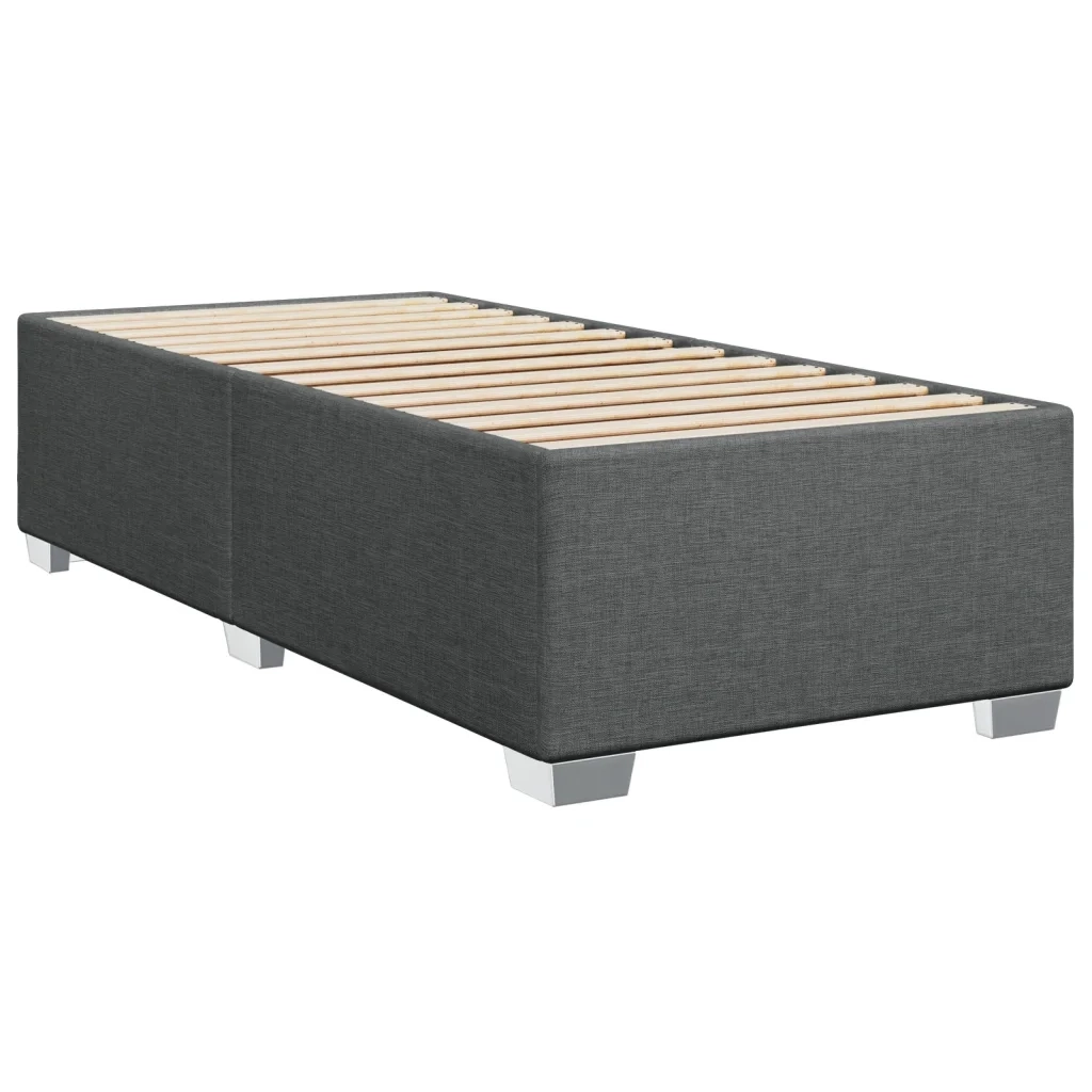 Giroletto a Molle con Materasso Grigio Scuro 100x200 cm Tessuto 3288100