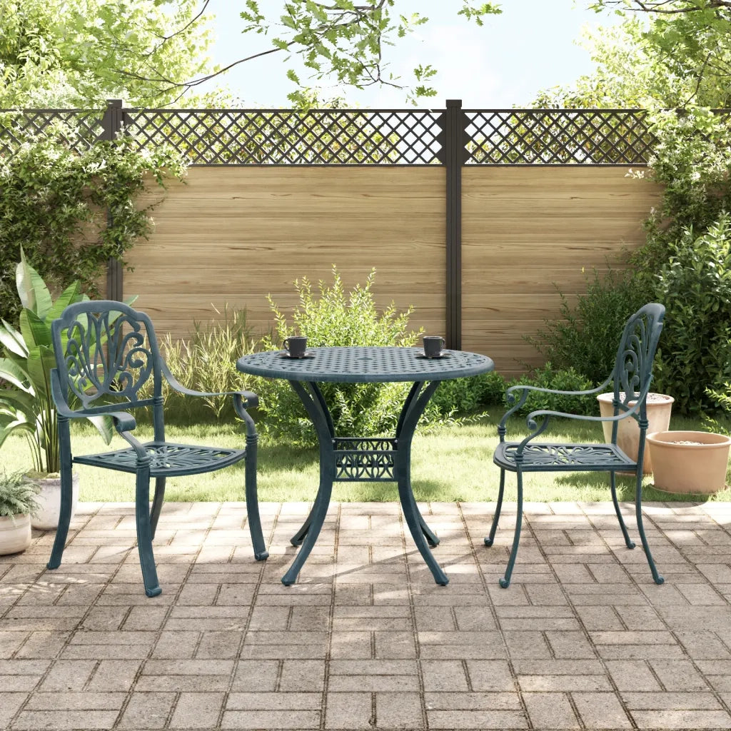Set da Bistrò 3 pz Verde in Alluminio Pressofuso 3216325