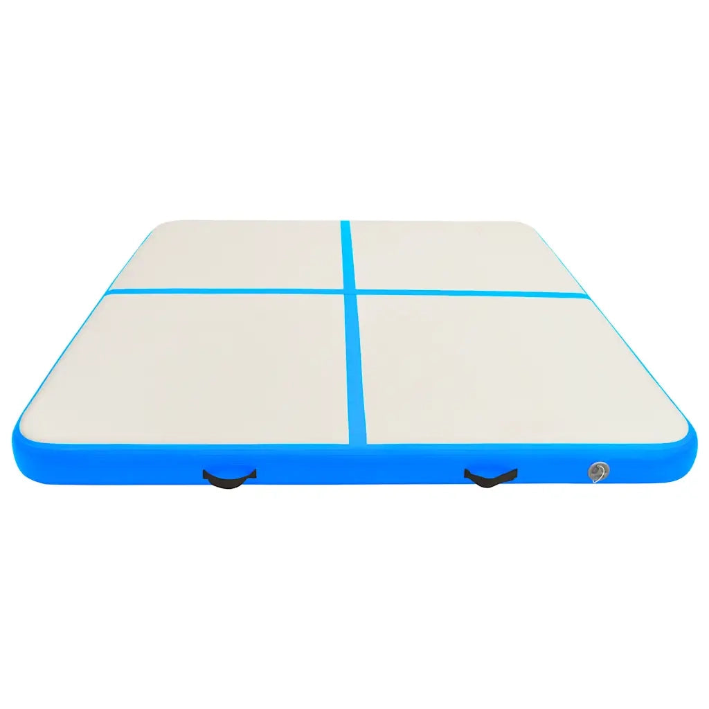Tappetino Ginnastica Gonfiabile con Pompa 200x200x20 cm PVC Blucod mxl 83047