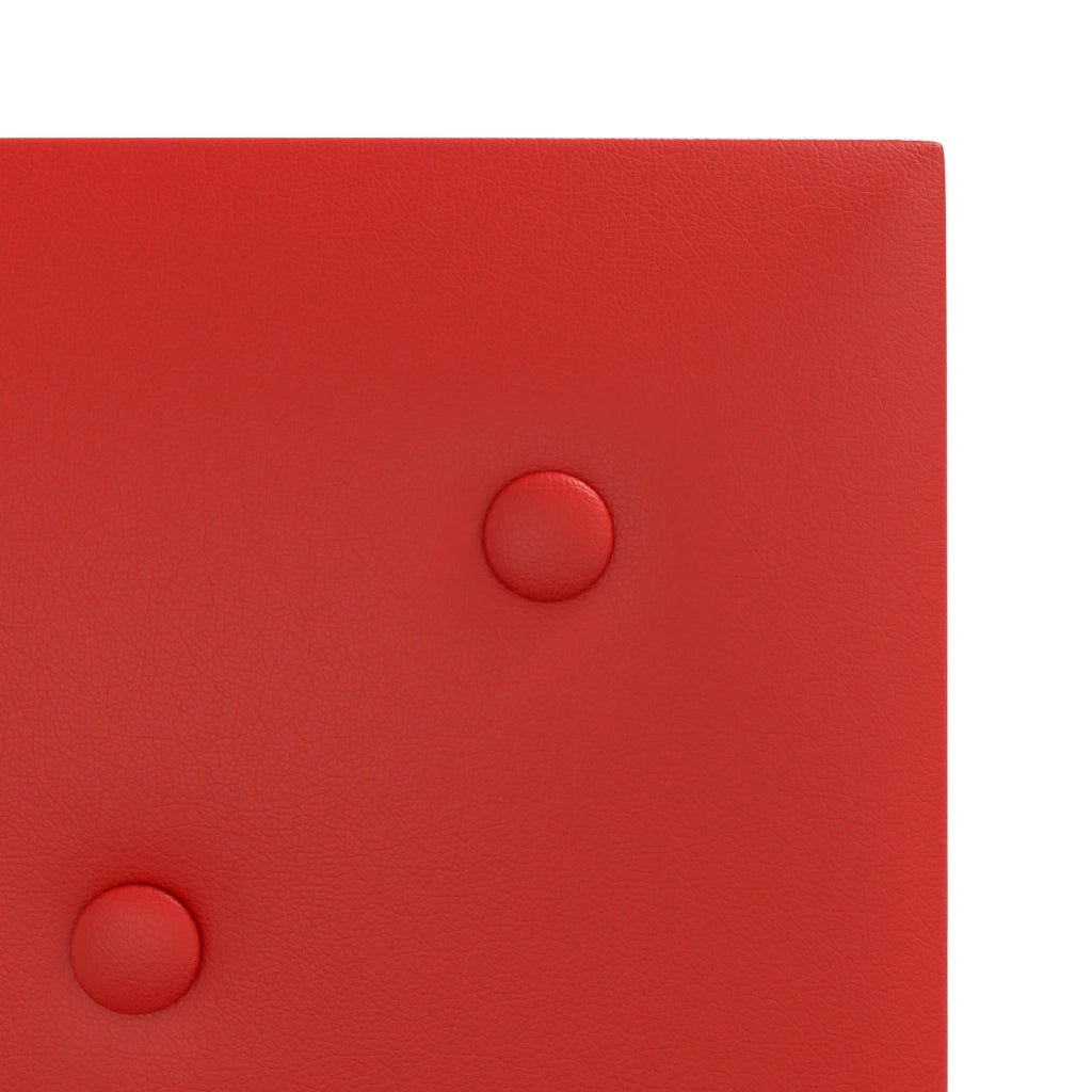 Testiera da Parete 12 pcs Rosso Vino 30 x 30 cm Pelle Sintetica