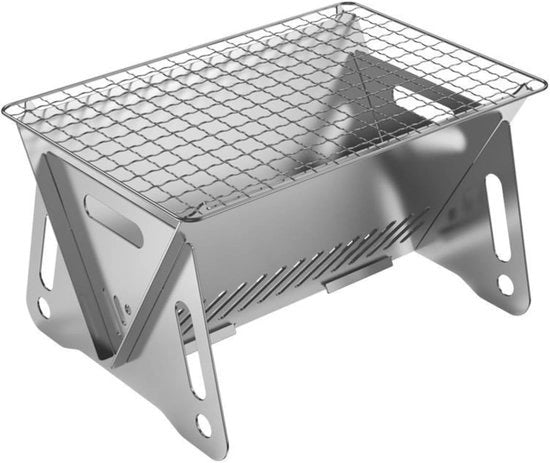 Griglia BBQ Portatile Opaca per 1-2 Persone, con Tas da Viaggio per Campeggio, Pic-Nic e Giardino - Dimensioni: 20,8x14 cm