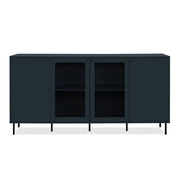 Credenza Caracas 51A con 4 ante e 4 ripiani colore navy blue H90xL180xP40