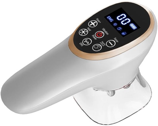 Massaggio 3 in 1 per il Corpo, Rimozione Cellulite Manuale con 15 Nivei di Pressione Regolabili per Gambe, Addome, Schiena e Braccia (Bianco)