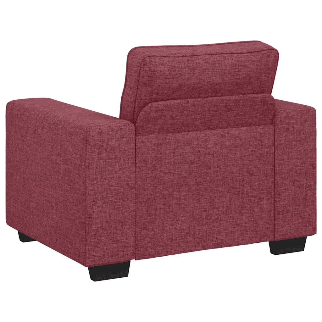 Poltrona | Sedia Relax Rosso Vino 100x77x82 cm in Tessuto