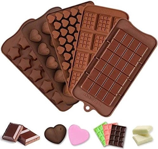 Mold a forma di cono in silicone per caramelle non aderenti con l'olio per caramelle, confezione da 5 pezzi.