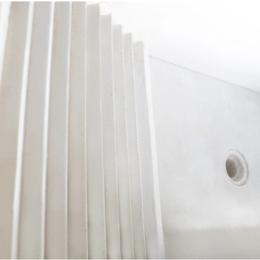 Pilozza lavatoio ostuni bianco 84 x 50 x h.28 cm con piedi 10 x 40 x h 60 cm