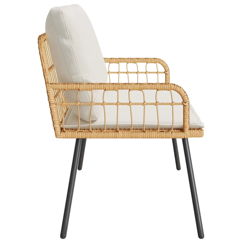 Panchina da giardino con cuscino Natura 114 x 64 x 90cm Acciaio 4108262