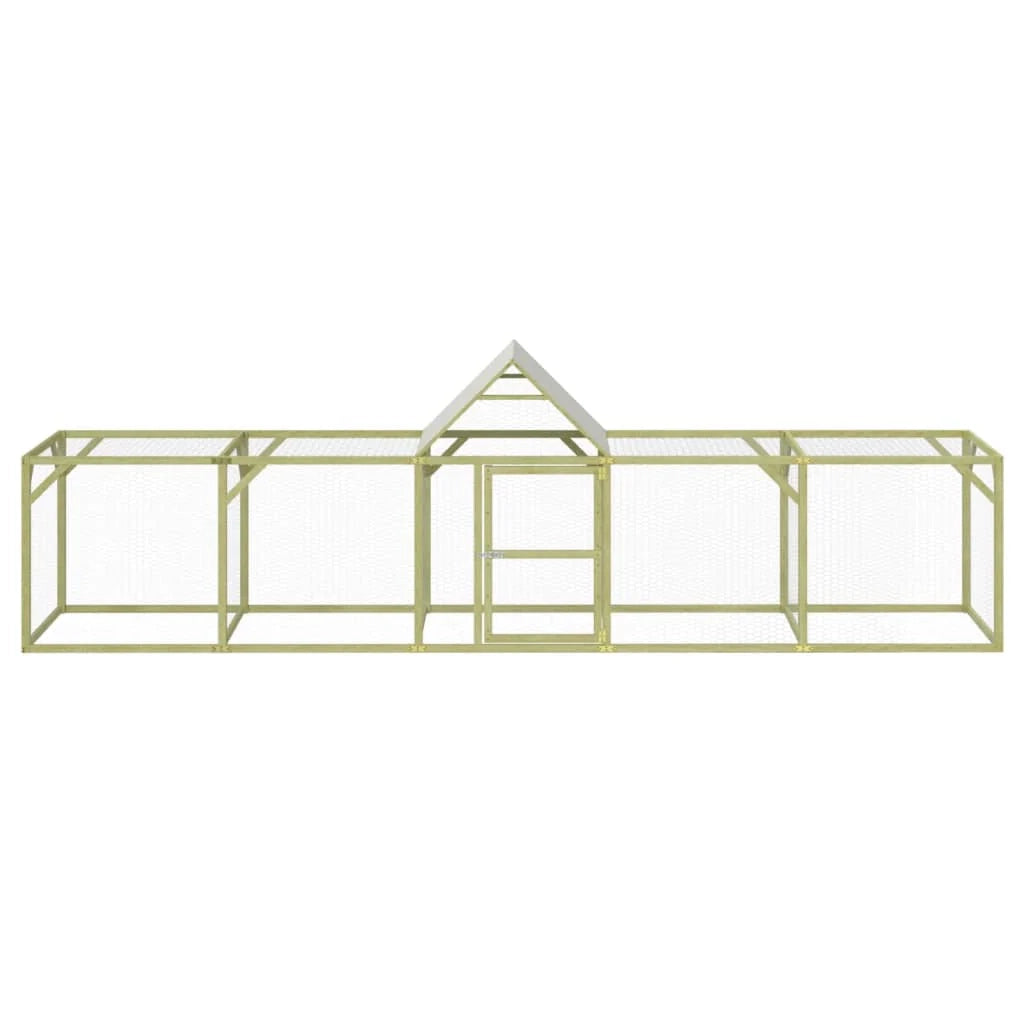 Pollaio/recinto/gabbia 500 x 100 x 150 cm in legno massello di pino impregnato marrone 02_0043927