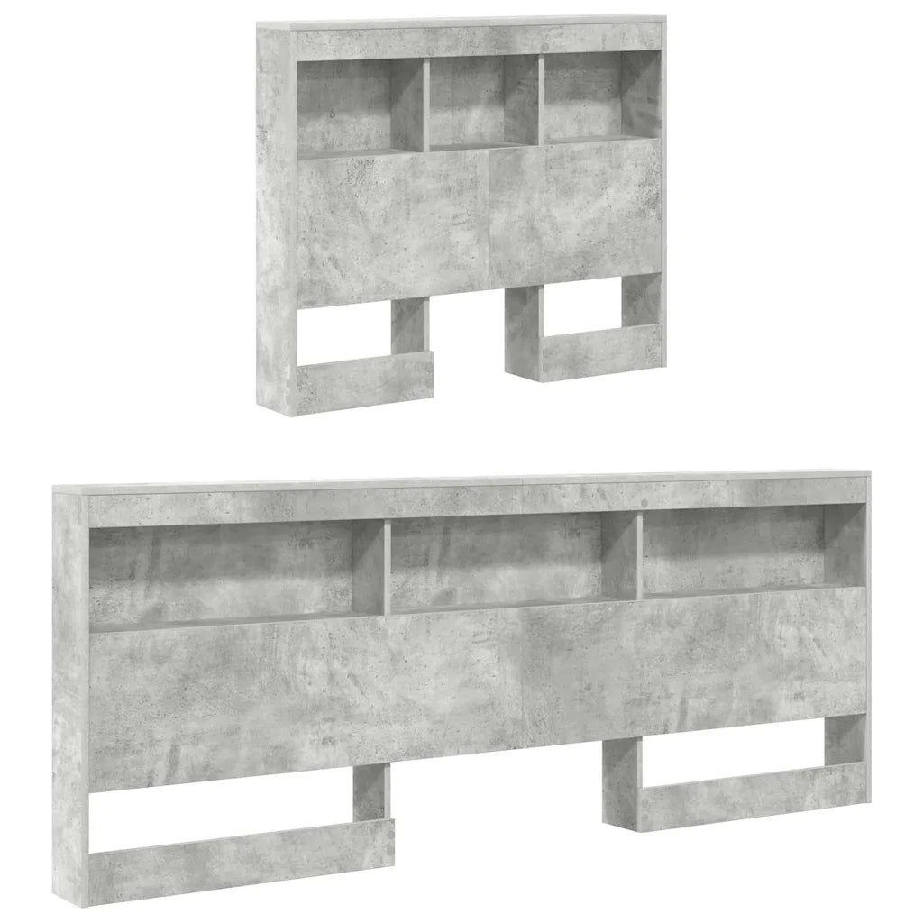Letto Libreria Grigio cemento 75 x 190 cm Legno multistrato 3335756