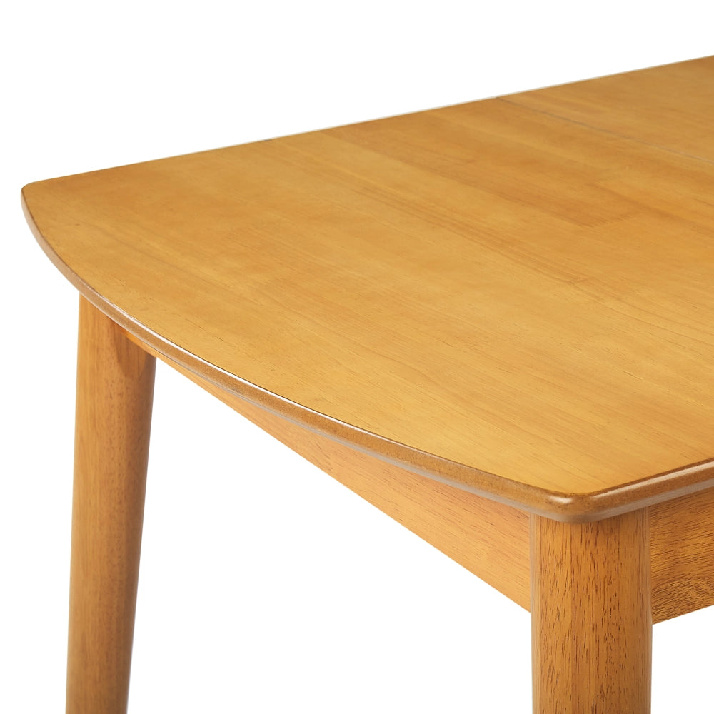 Tavolo da pranzo allungabile in legno chiaro 100/130 x 80 cm MDF gomma retrò