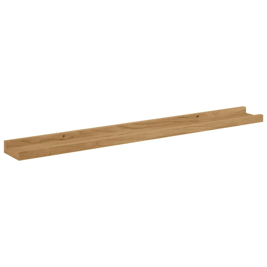 Scaffale da parete con lo scaffale 2 pcs Marrone 80 x 9 x 3 cm