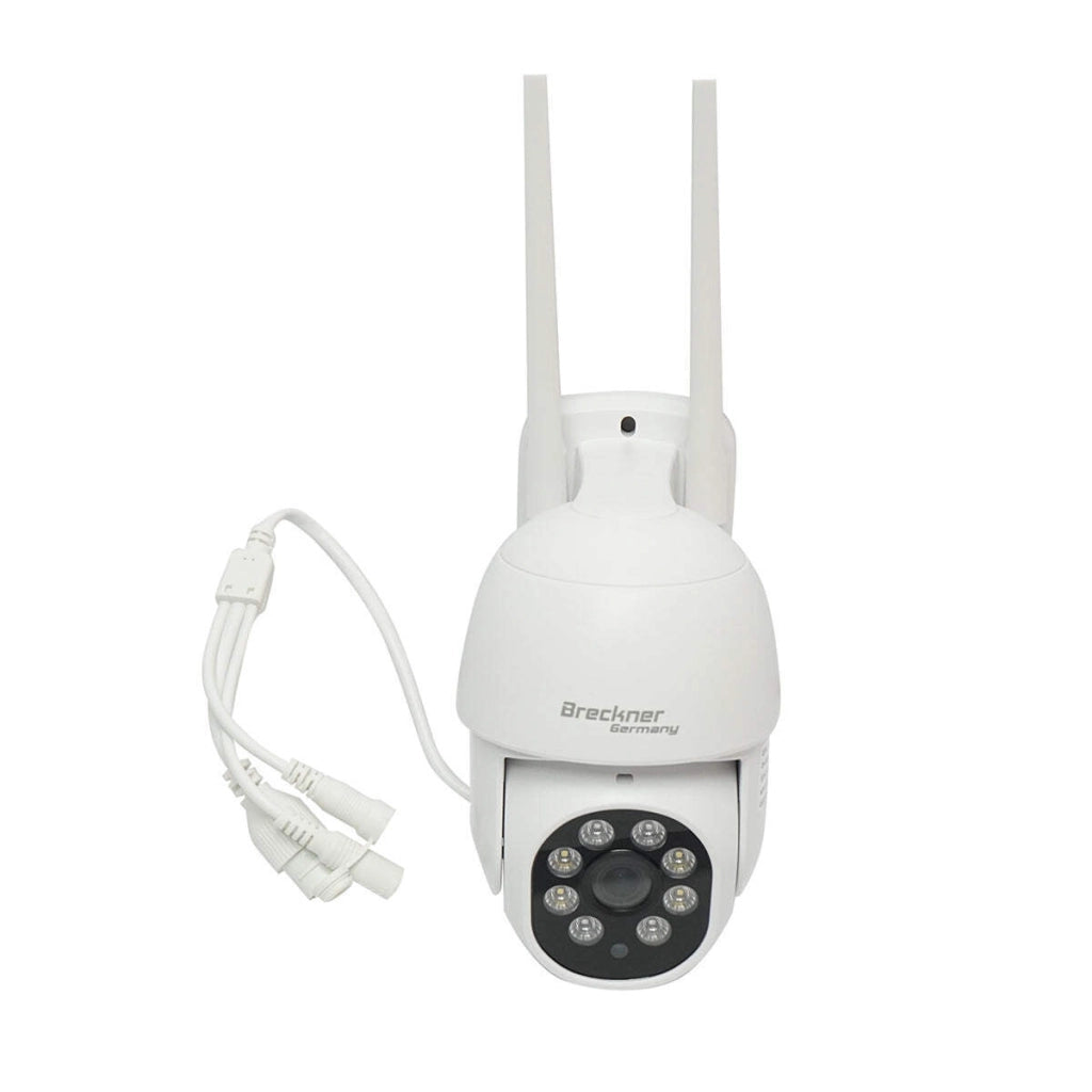 Telecamera di sorveglianza 8 MP, WIFI 2.4GHz, rotazione 360° PTZ con sensore di movimento, allarme, rilevamento umano, visione notturna e applicazione IPC360 Home