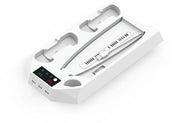 Controller e carica multifunzionale Adatto per PS5 Pro/PS5 Slim/PS5-standaard raffreddamento DE/UHD-fanbase - bianco