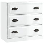 Credenza | Madia | Buffet da pranzo | Armadio da pranzo Bianco Lucido 70x35,5x67,5 cm in Legno Multistrato