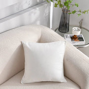 Set di 2 cuscini per auto con copertina corduroy a strisce - cuscini per auto con copertina quadrata a strisce - coperture per cuscini decorativi - per auto, terrazza, camera da letto, salotto, divano - 65x65cm - Bianco