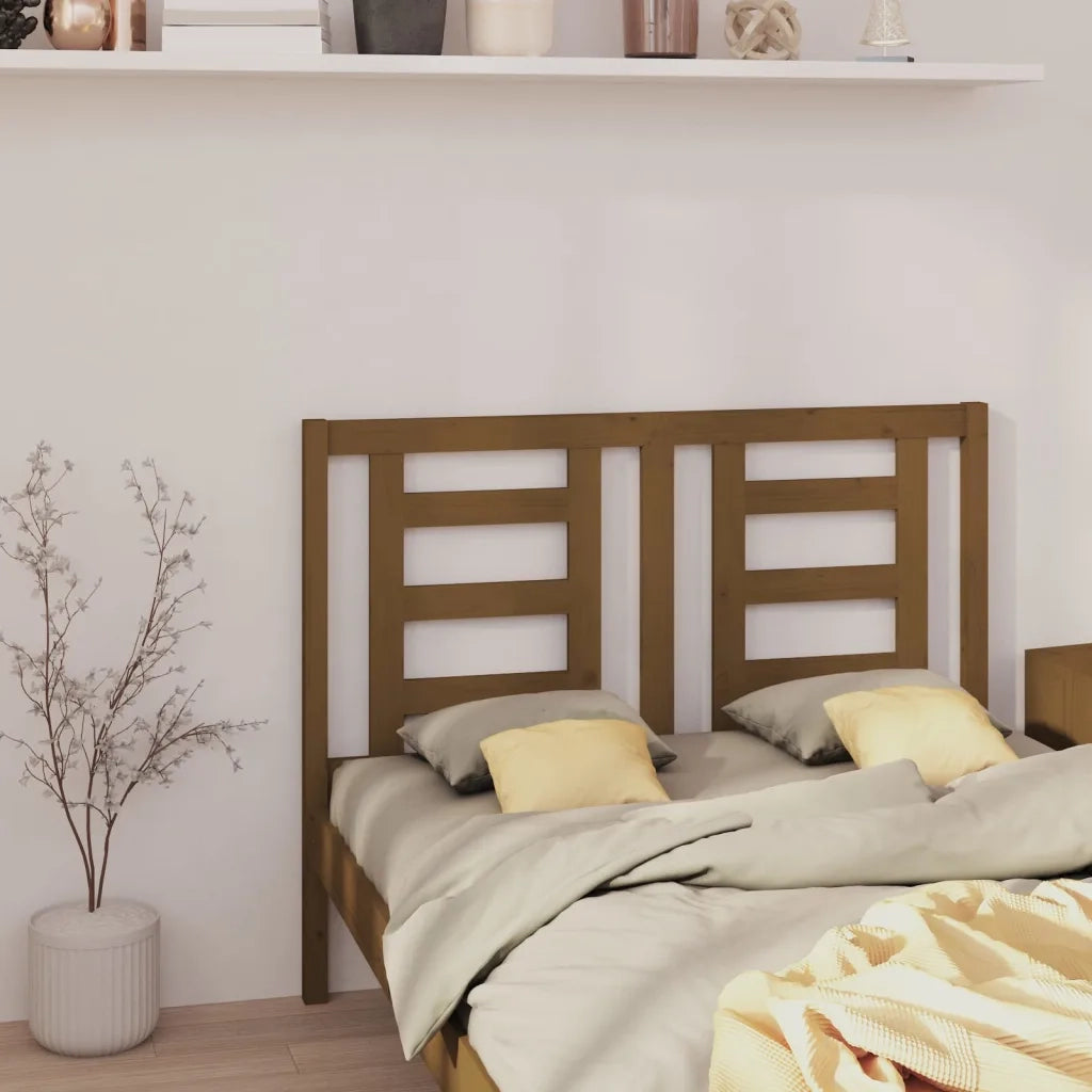Testiera per Letto ambra 146x4x100 cm in Legno Massello di Pino 818823
