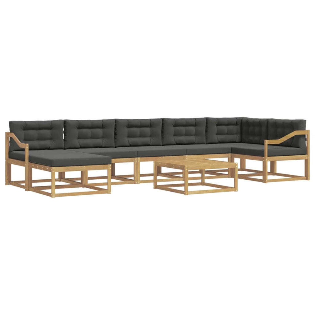 Set di divani da esterno 8 pz Bianco e Antracite 3386811