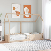 Giroletto Casetta per Bambini-Struttura Letto Bambini 80x200 cm Legno Massello di Pino 595242