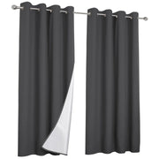 IDMarket - Set di 2 tende termiche grigio antracite 135x240 cm