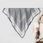 Nuova sciarpa da donna in seta stampata, stile coreano, sciarpa decorativa alla moda e versatile.