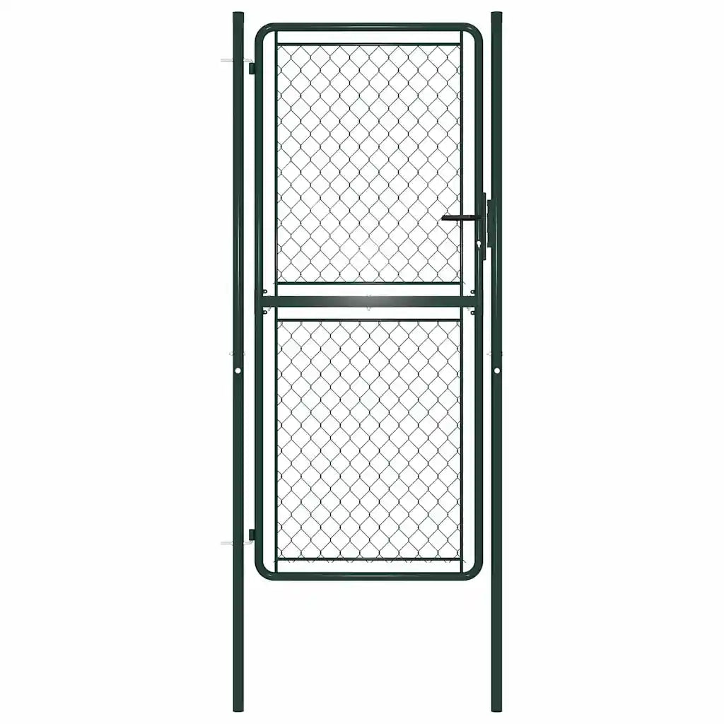 Cancello da Giardino in Acciaio 100x175 cm Verde 144406