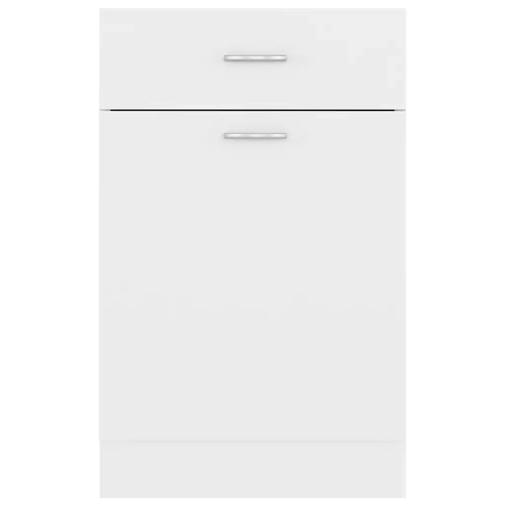 Mobiletto da cucina moderno e pratico 50 x 46 x 81 cm elegante finitura in legno composito bianco 02_0047659