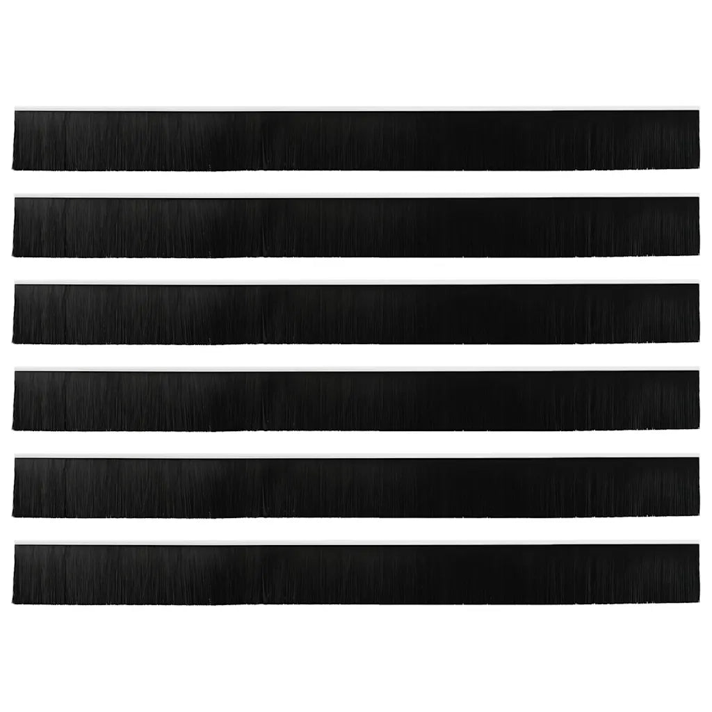 Spazzole per porte a vite 6 pcs Bianco 100 cm Lega di alluminio