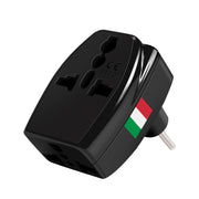 Adattatore Viaggio Tipo L Italia 3 uscite Nero Akashi
