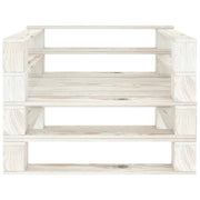 Poltrona da Giardino su Pallet in Legno Bianco 49332