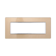 Placca In Vetro Serie Solar 6P Colore Oro Compatibile Con Bticino Matix