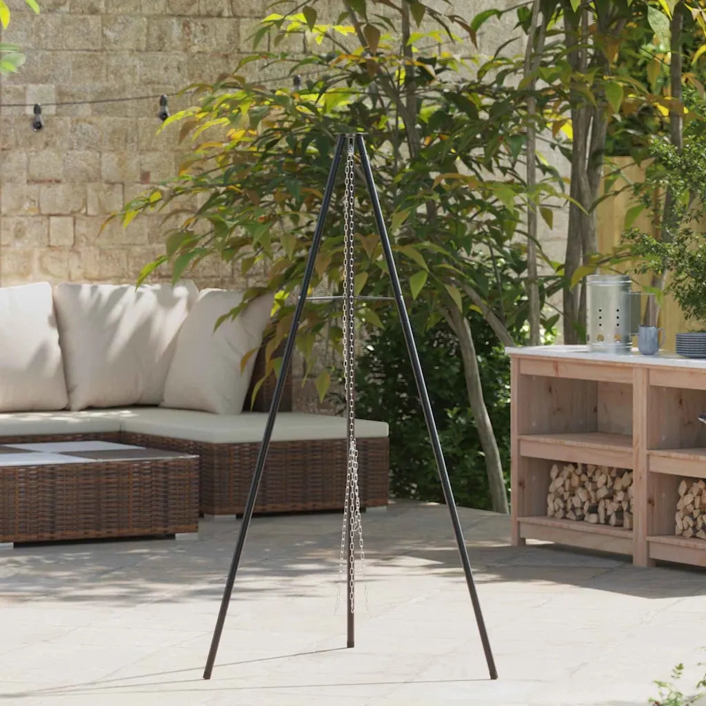 Treppiede da Campeggio Nero 92 x 92 x 151,5 cm Acciaio CFW1410256