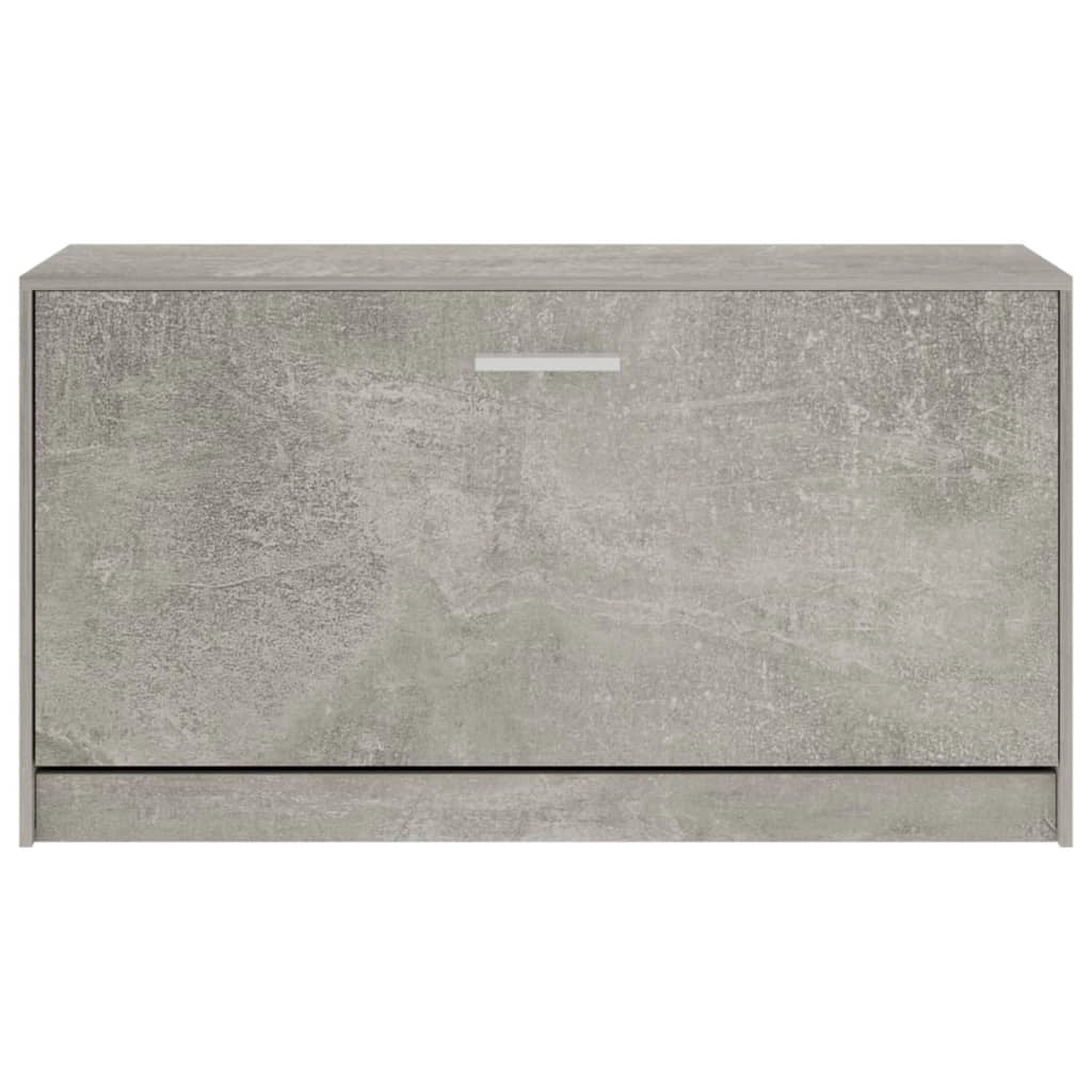 Panca portascarpe/stivali cassettiera scaffale mobiletto portaoggetti per ingresso 80 x 24 x 45 cm legno ingegnerizzato grigio 02_0022974