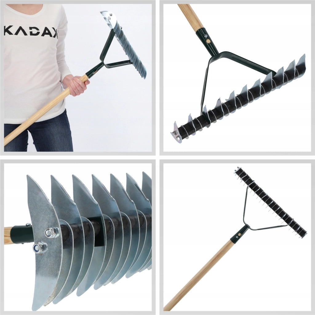 KADAX Aeratore manuale Scarificatore per aerazione del prato a doppia faccia