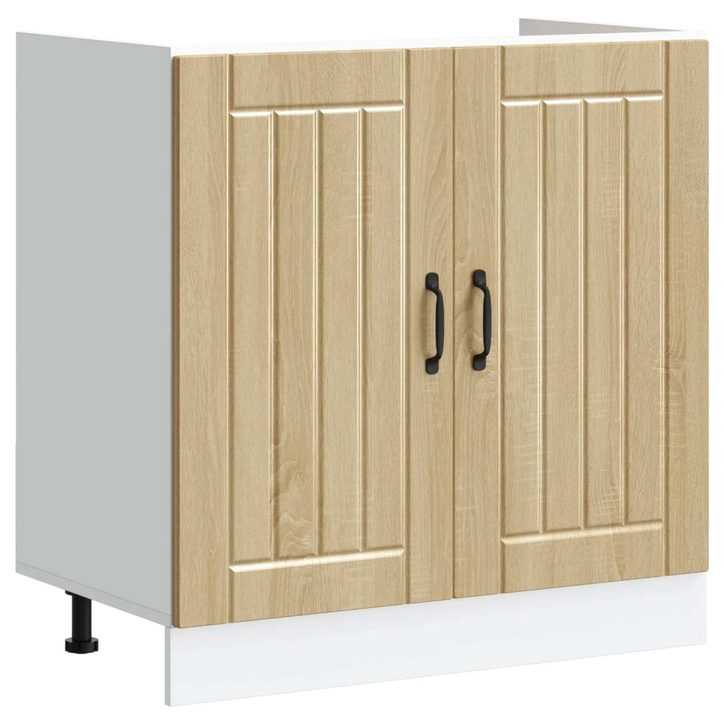 Mobiletto per lavabo con porta Lucca 2 pcs Rovere Sonoma 3315014