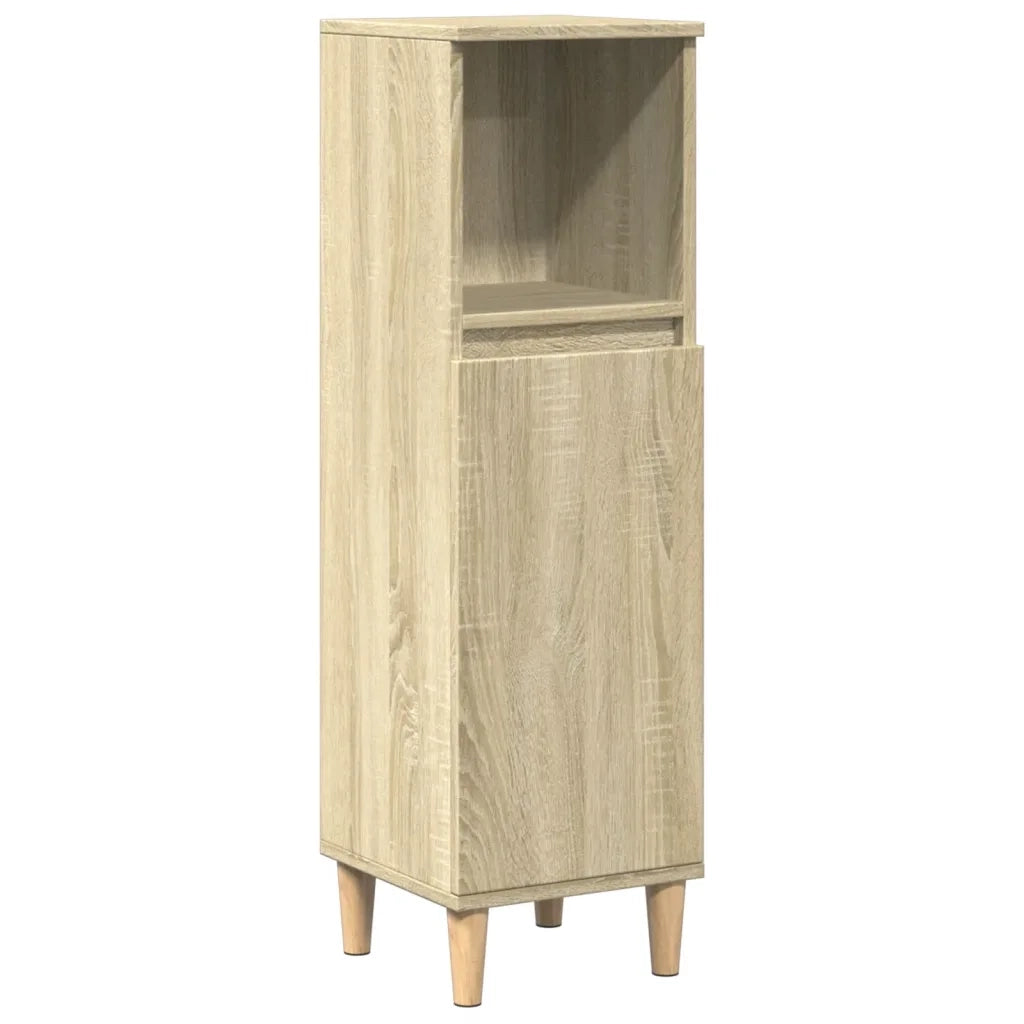 vidaXL Set Mobili da Bagno 3 pz Rovere Sonoma in Legno Multistrato