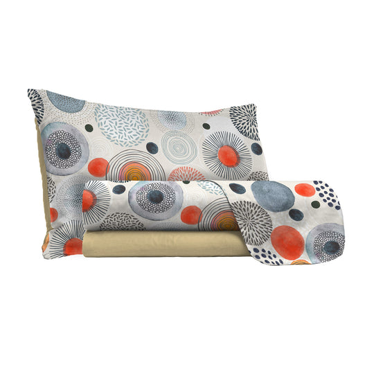 Set lenzuola Singolo stampa sopra Sotto e Federe Acquerello