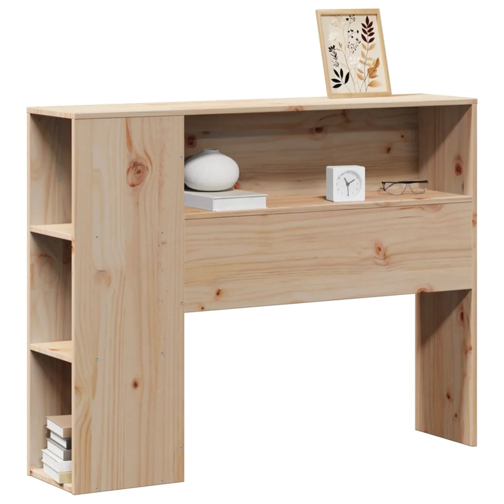 Testiera con Ripiani 90 cm in Legno Massello di Pino 855642