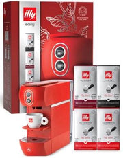 Easy Christmas Box Illy - Macchina da Caffe a Cialde 44mm Easy Nera + 72 Cialde