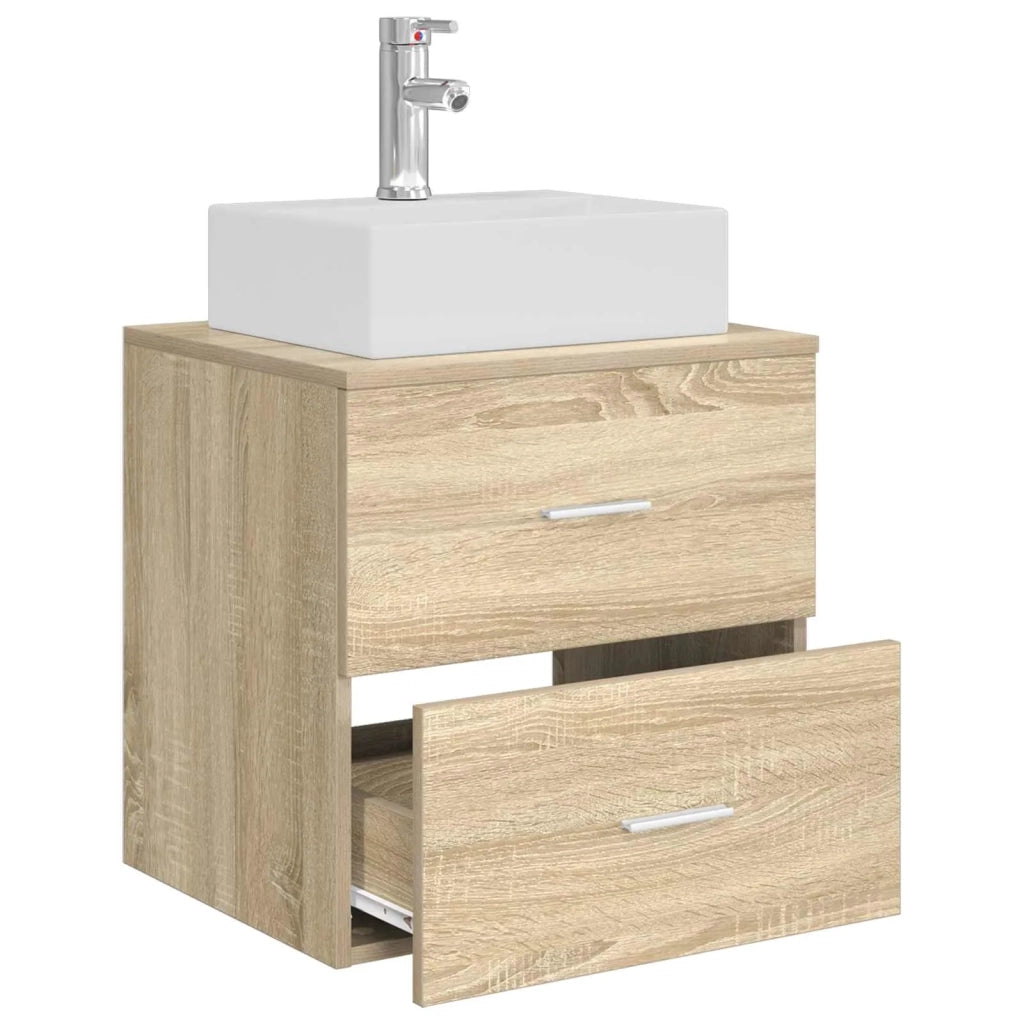 Mobile Lavabo da Parete Rovere Sonoma 49,5 x 41 x 62,5 cm 890280