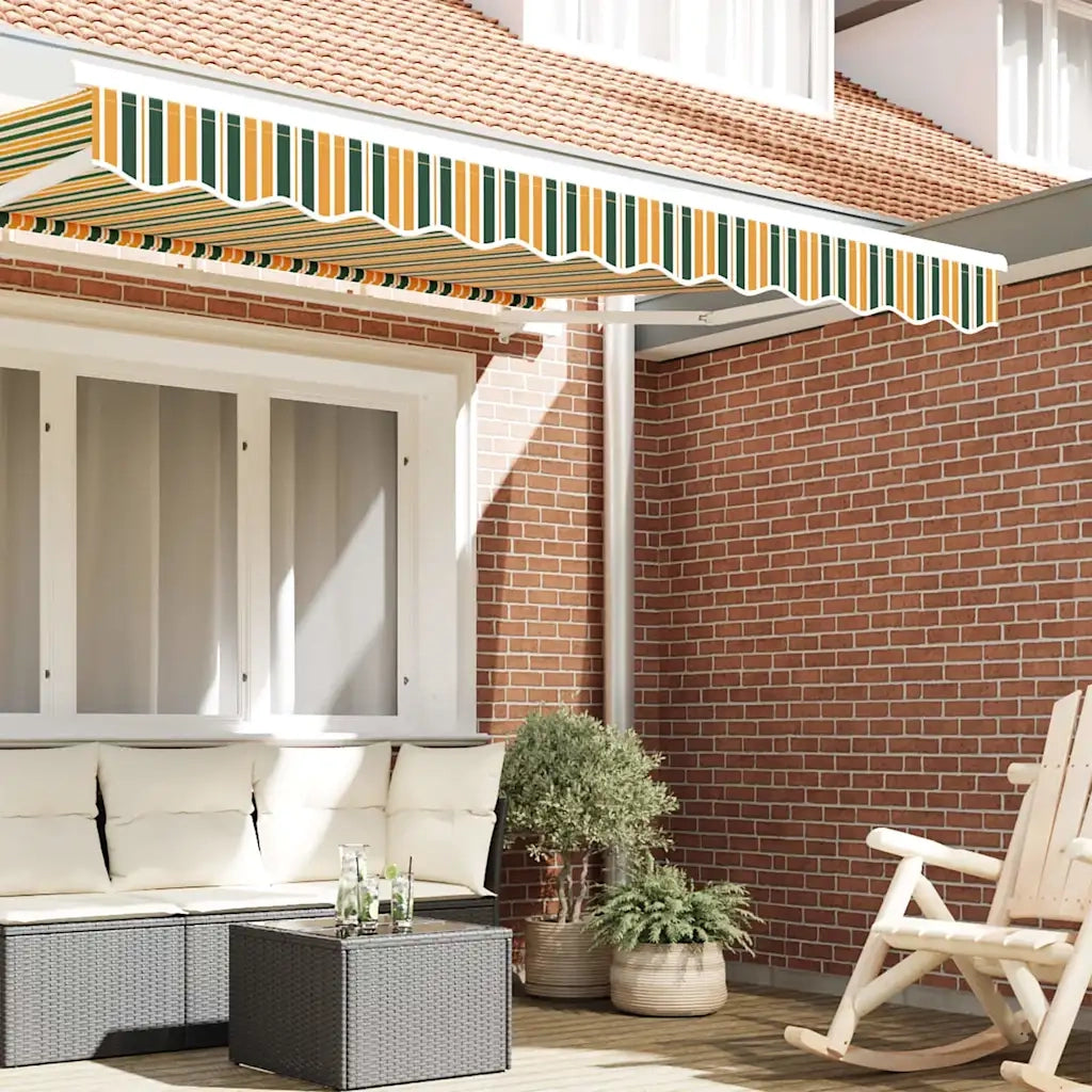 Tenda a Braccio Verde e giallo 230 x 20 cm Tela 42000799