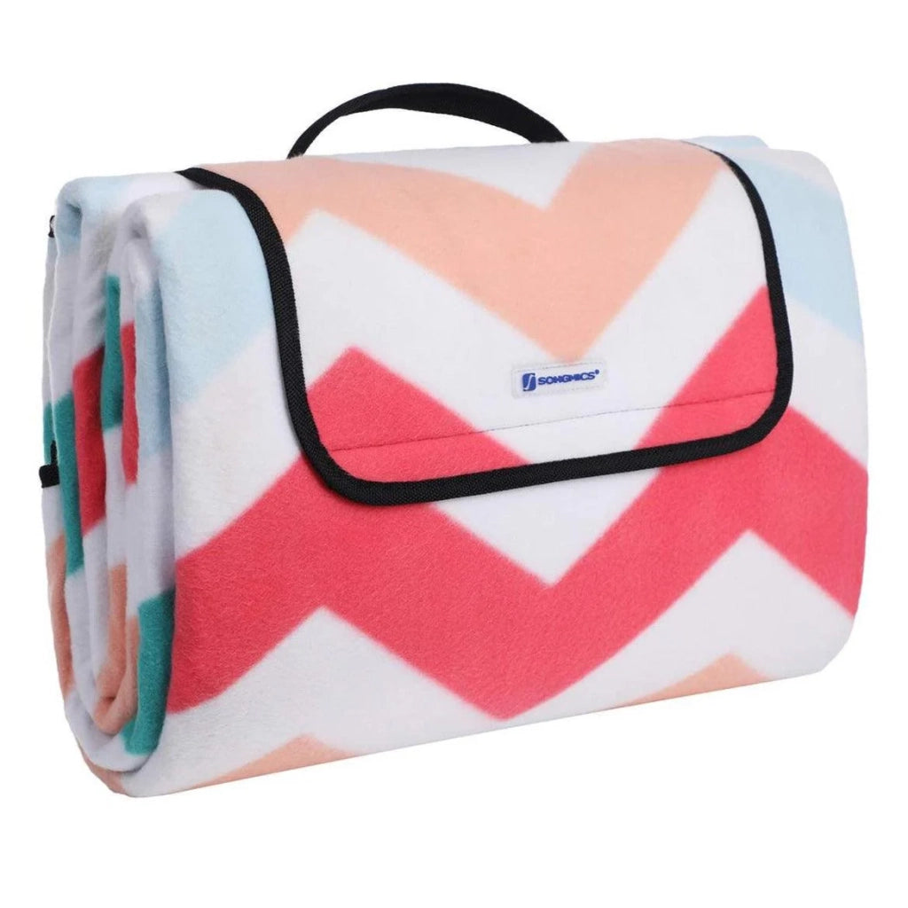 Coperta/tappetino da picnic pieghevole impermeabile 200 x 200 cm per campeggio spiaggia giardino con maniglia taglia grande 12_0001589