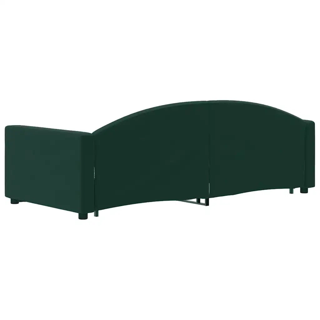 Divano letto | Sof¨¤ letto | Letto singolo Estraibile Verde Scuro 90x200cm Velluto