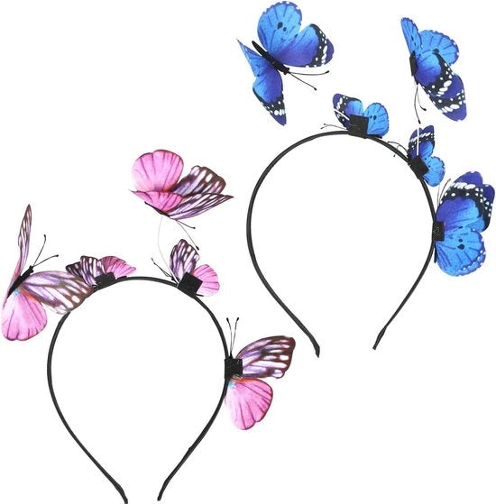 Set di 2 Bende per Capelli - Accessori per Capelli per Donne - Cosplay - Elfi - Ali da Farfalla.