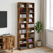 Mobile per CD 2 pz Legno antico 33 x 23,5 x 175 cm 8012655