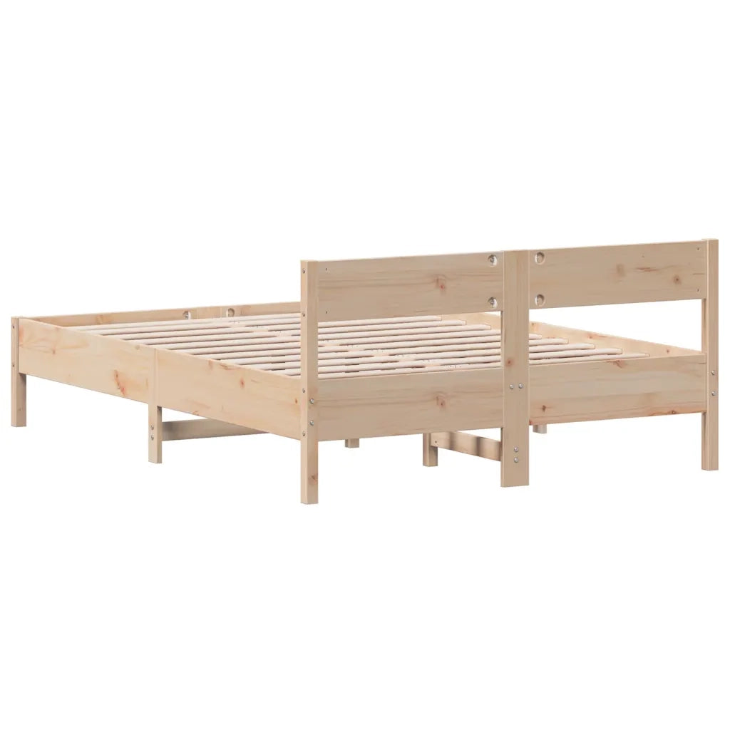 Letto senza Materasso 140x190 cm in Legno Massello di Pino 842766